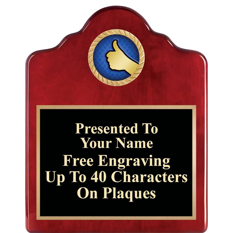 8X10 ROSEWOOD EMBLEM INS PLQ