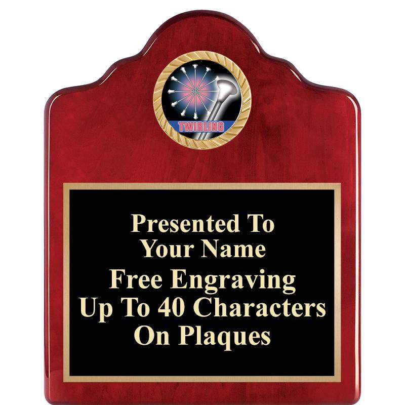 8X10 ROSEWOOD EMBLEM INS PLQ