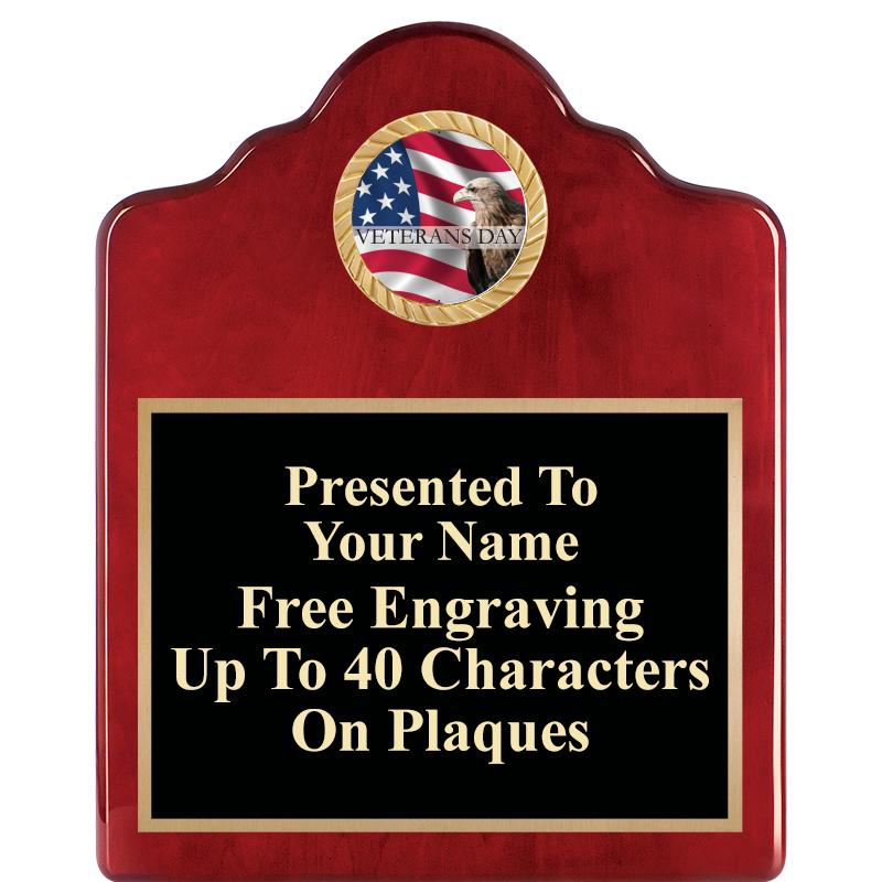 8X10 ROSEWOOD EMBLEM INS PLQ