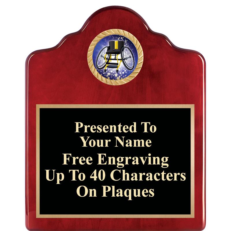 8X10 ROSEWOOD EMBLEM INS PLQ