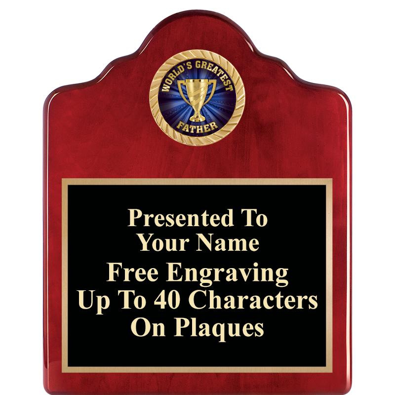 8X10 ROSEWOOD EMBLEM INS PLQ