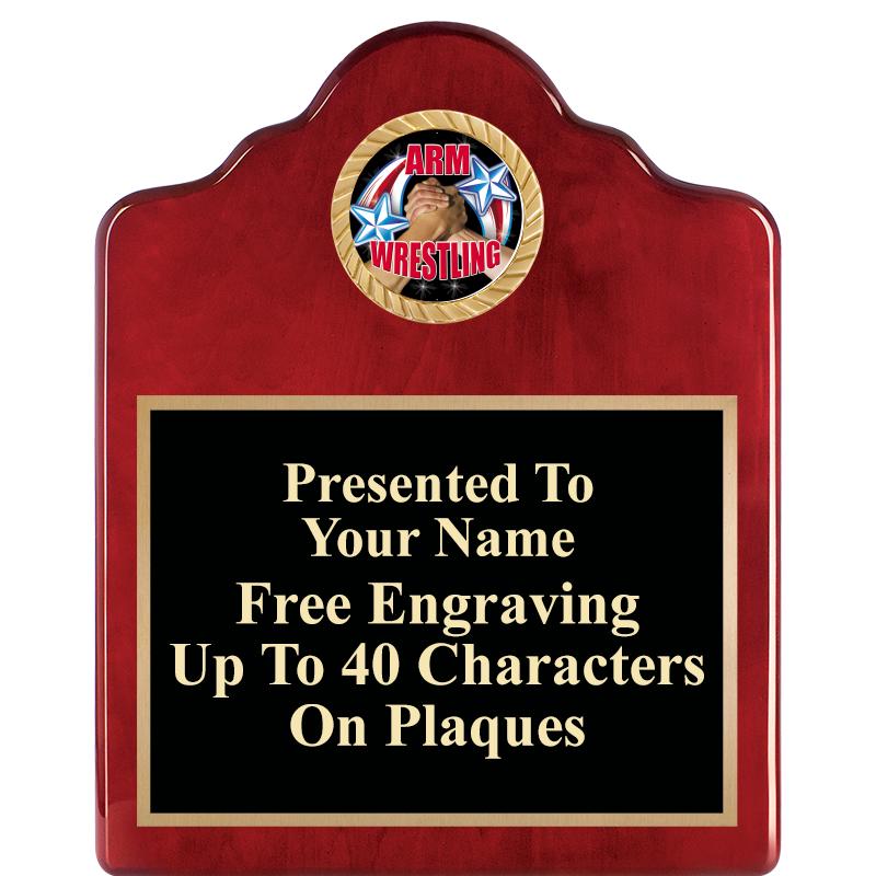 8X10 ROSEWOOD EMBLEM INS PLQ