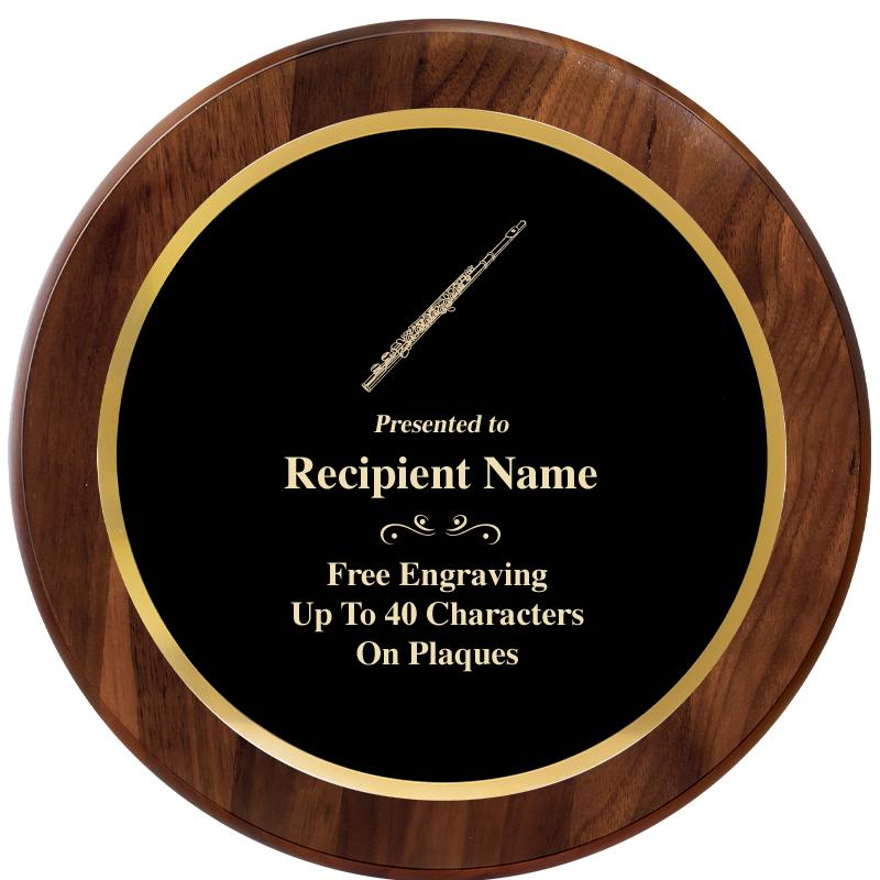 10" ROUND GENUINE WALNUT PLQ