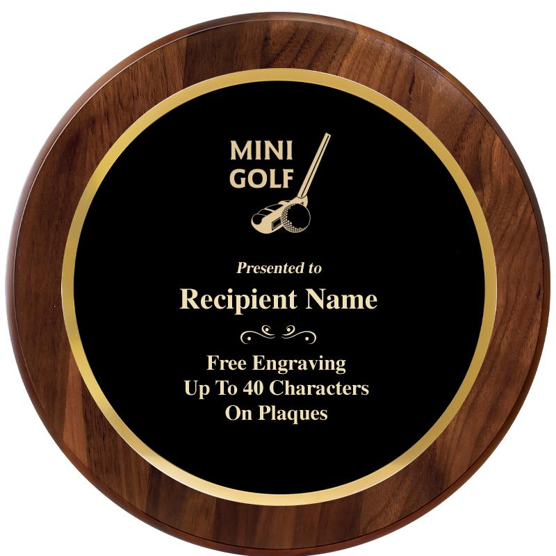 10" ROUND GENUINE WALNUT PLQ