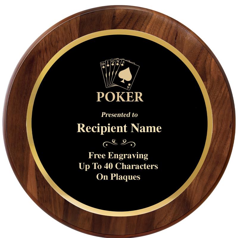 10" ROUND GENUINE WALNUT PLQ