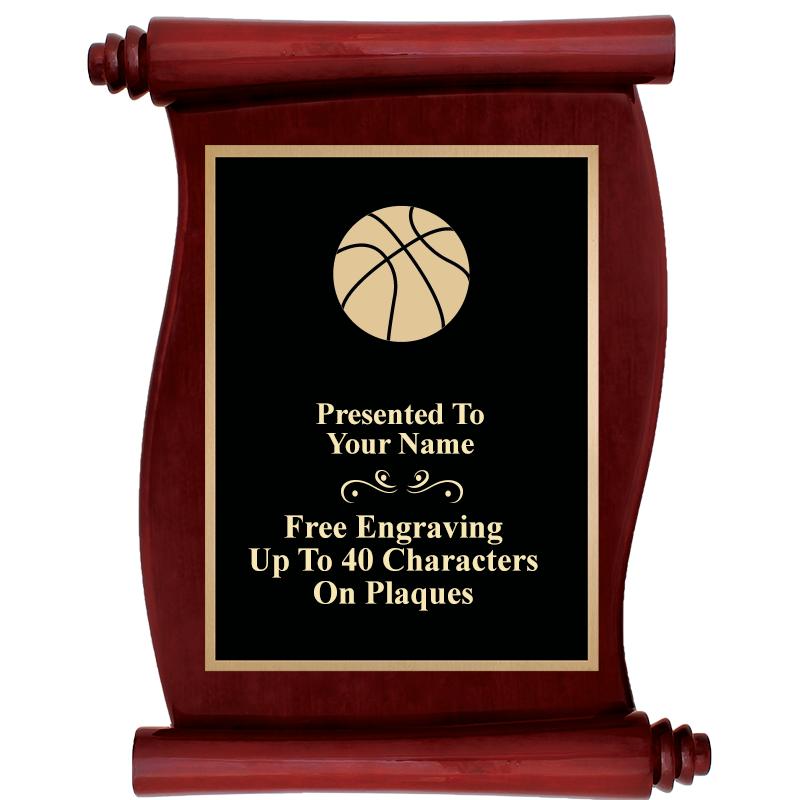 9.5"X12"ROSEWOOD SCROLL PLAQUE