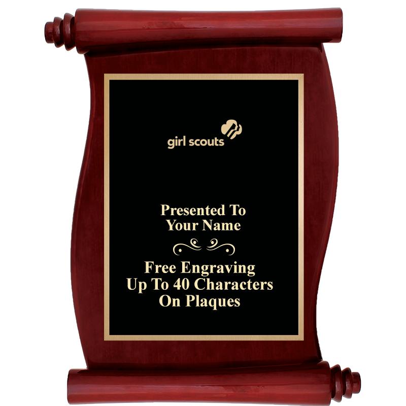 9.5"X12"ROSEWOOD SCROLL PLAQUE