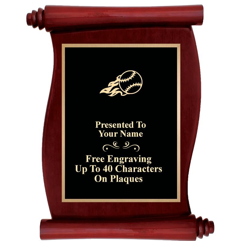 9.5"X12"ROSEWOOD SCROLL PLAQUE