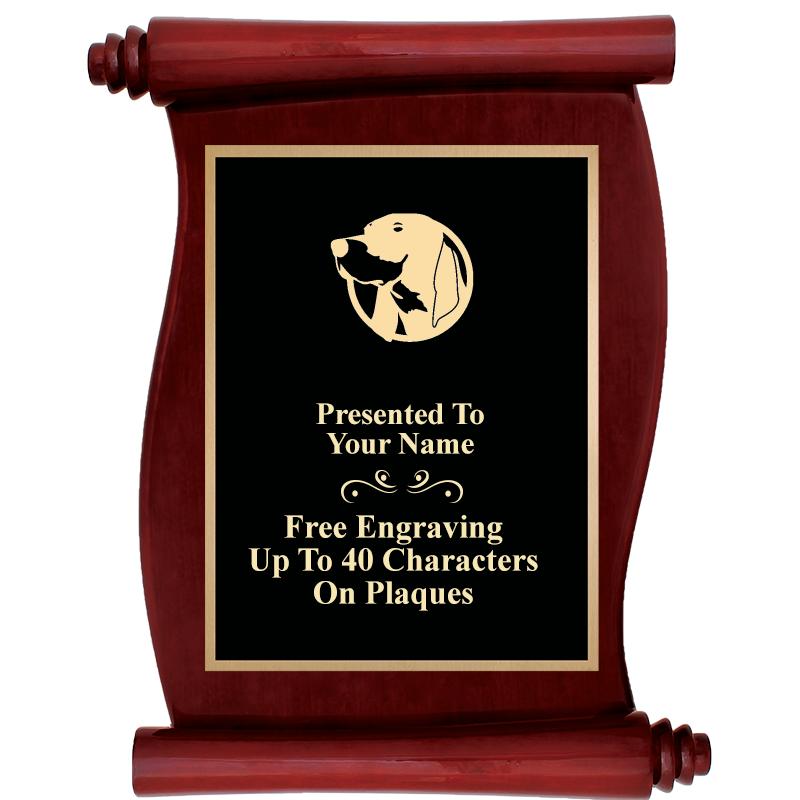 9.5"X12"ROSEWOOD SCROLL PLAQUE