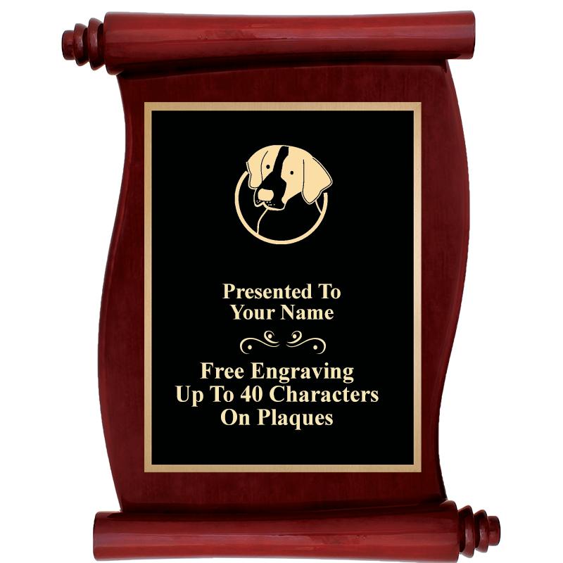 9.5"X12"ROSEWOOD SCROLL PLAQUE