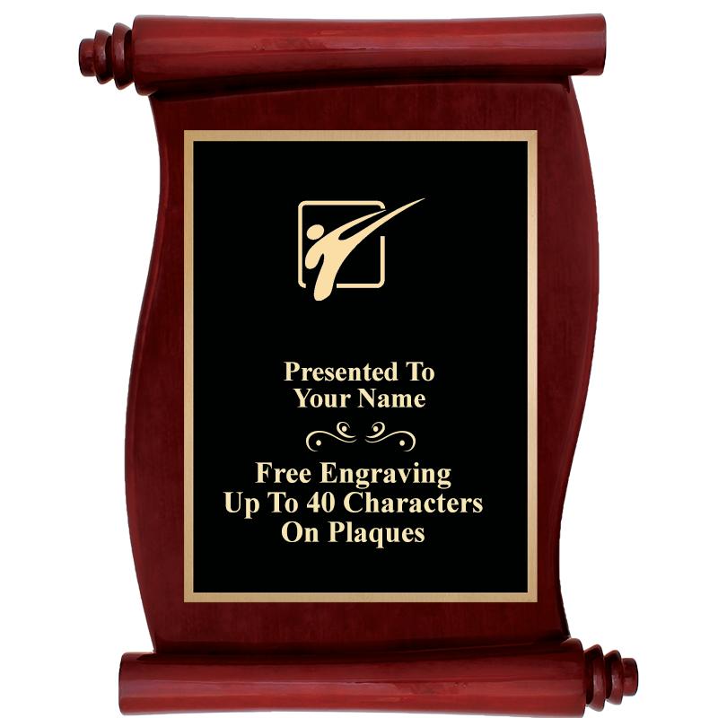 9.5"X12"ROSEWOOD SCROLL PLAQUE