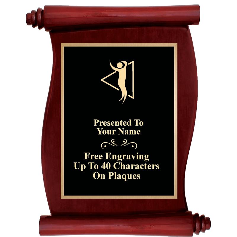 9.5"X12"ROSEWOOD SCROLL PLAQUE