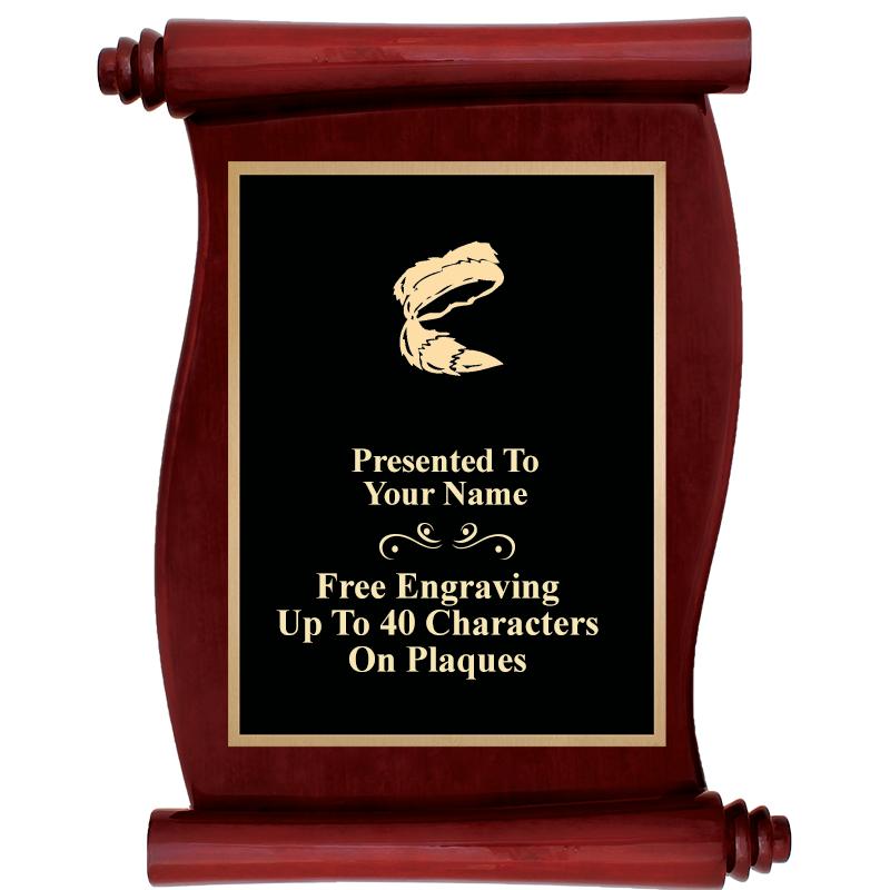 9.5"X12"ROSEWOOD SCROLL PLAQUE