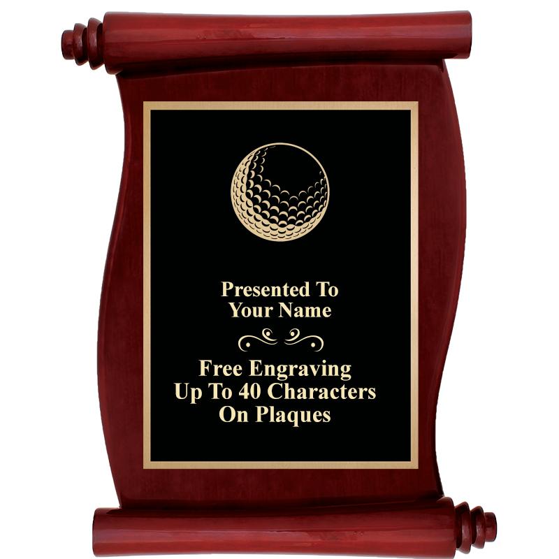 9.5"X12"ROSEWOOD SCROLL PLAQUE