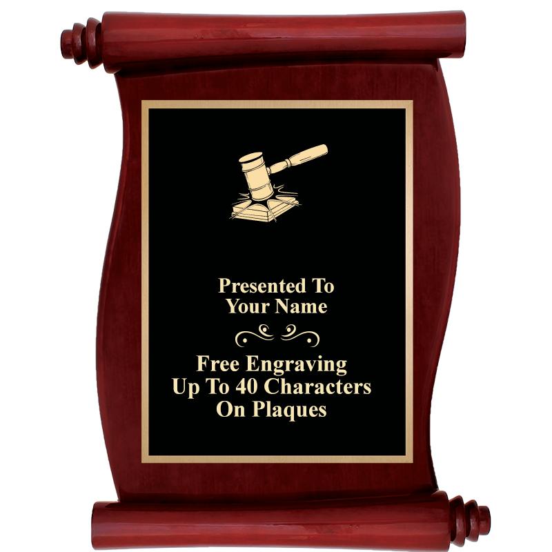 9.5"X12"ROSEWOOD SCROLL PLAQUE