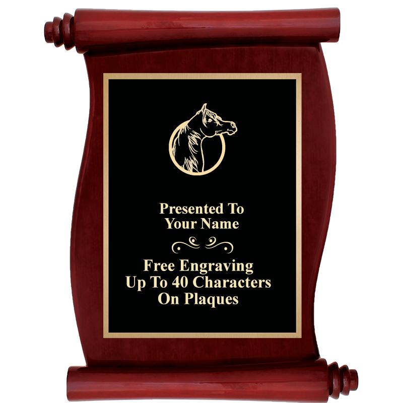 9.5"X12"ROSEWOOD SCROLL PLAQUE