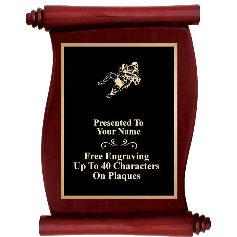 9.5"X12"ROSEWOOD SCROLL PLAQUE