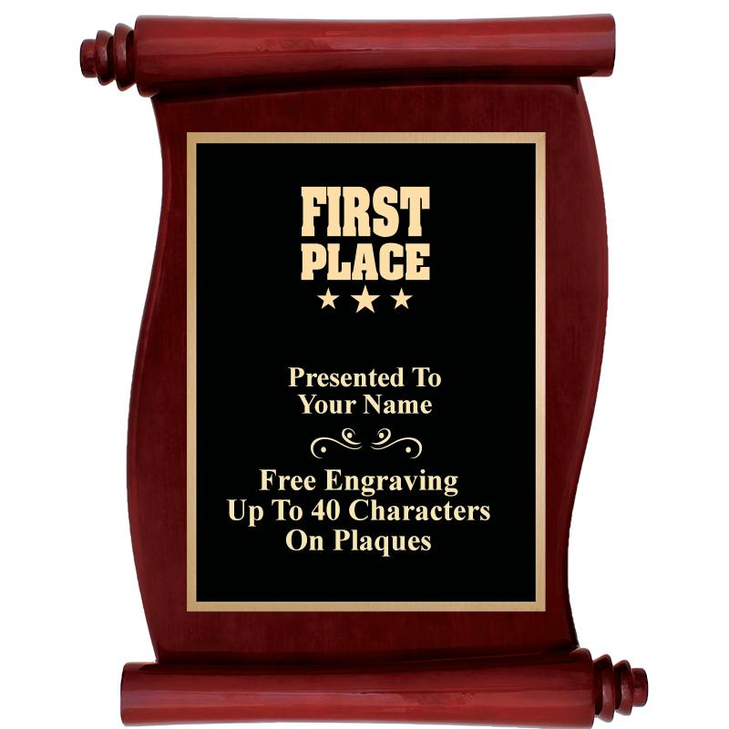 9.5"X12"ROSEWOOD SCROLL PLAQUE