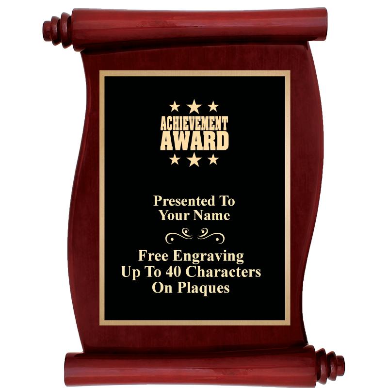 9.5"X12"ROSEWOOD SCROLL PLAQUE