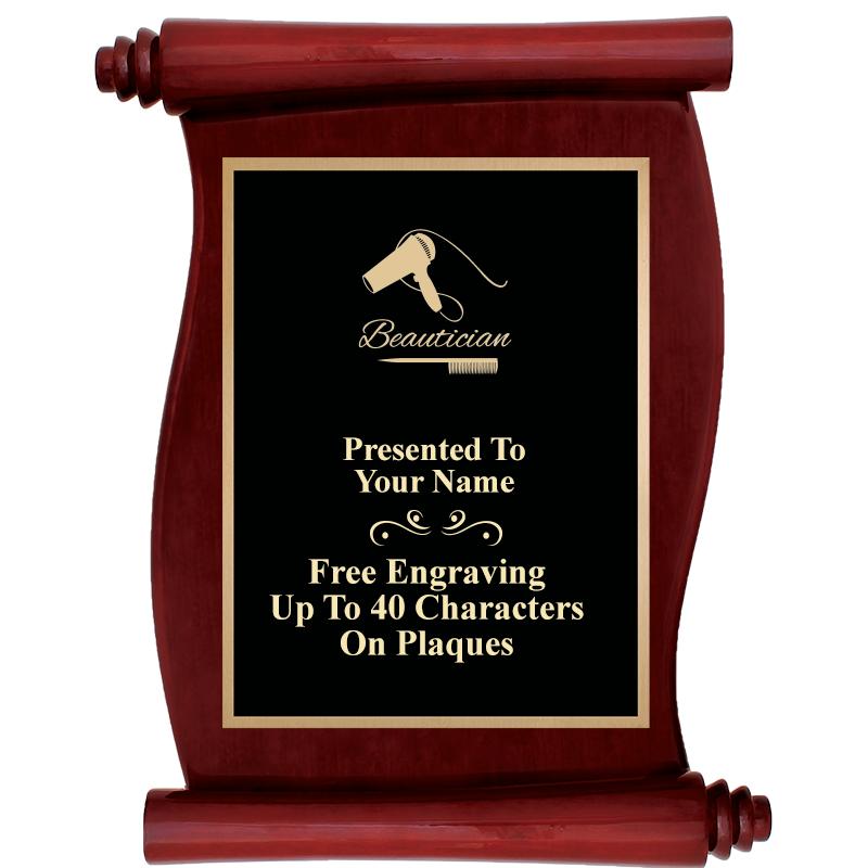 9.5"X12"ROSEWOOD SCROLL PLAQUE