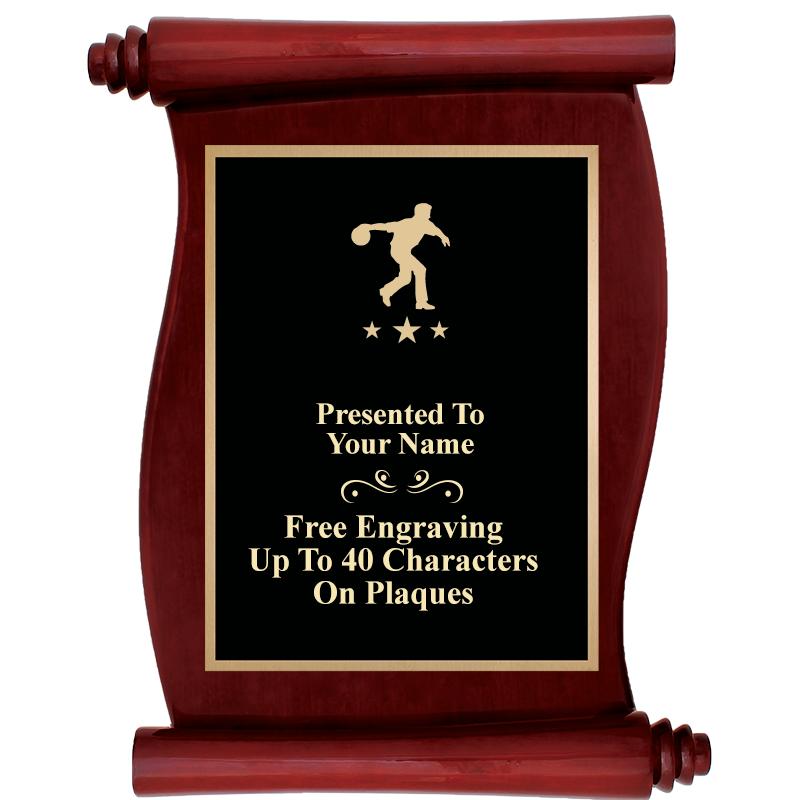 9.5"X12"ROSEWOOD SCROLL PLAQUE