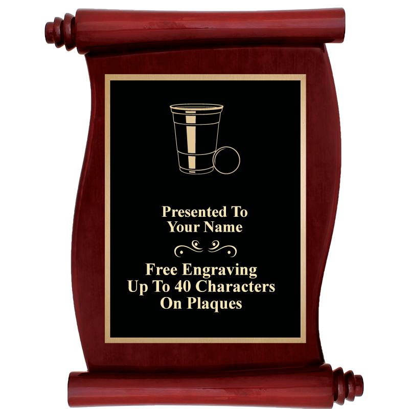 9.5"X12"ROSEWOOD SCROLL PLAQUE