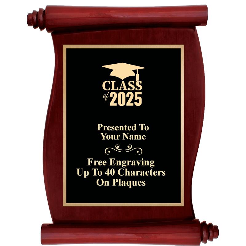 9.5"X12"ROSEWOOD SCROLL PLAQUE