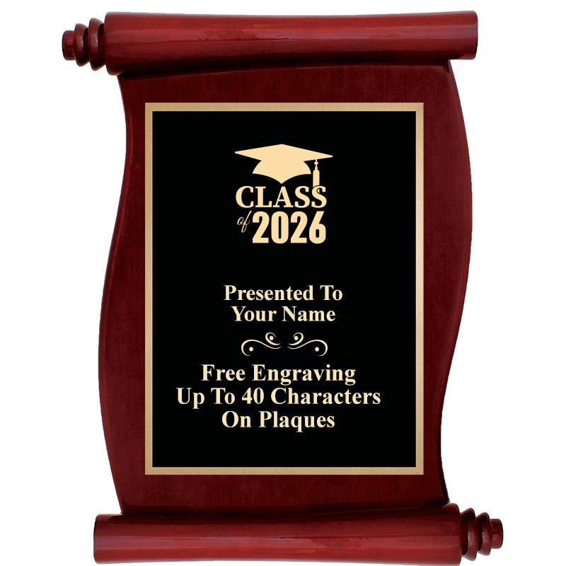 9.5"X12"ROSEWOOD SCROLL PLAQUE