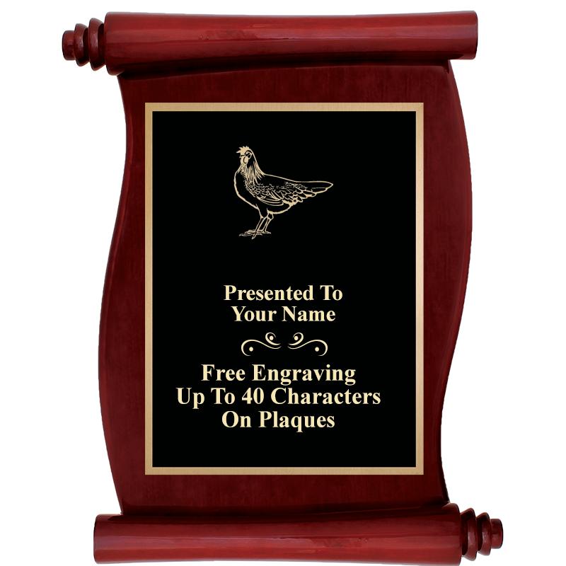 9.5"X12"ROSEWOOD SCROLL PLAQUE