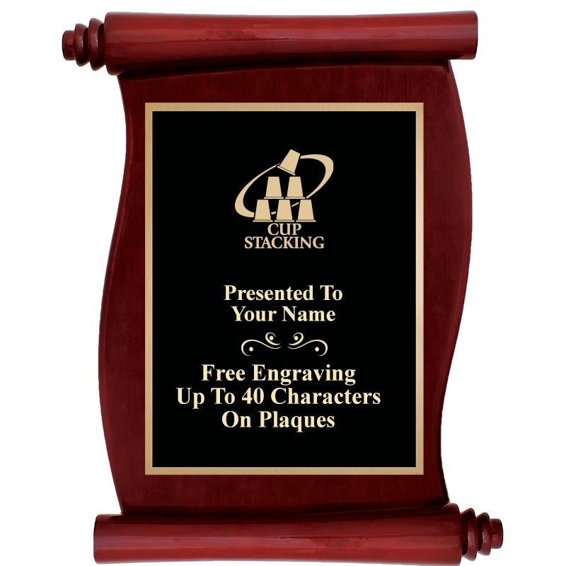 9.5"X12"ROSEWOOD SCROLL PLAQUE