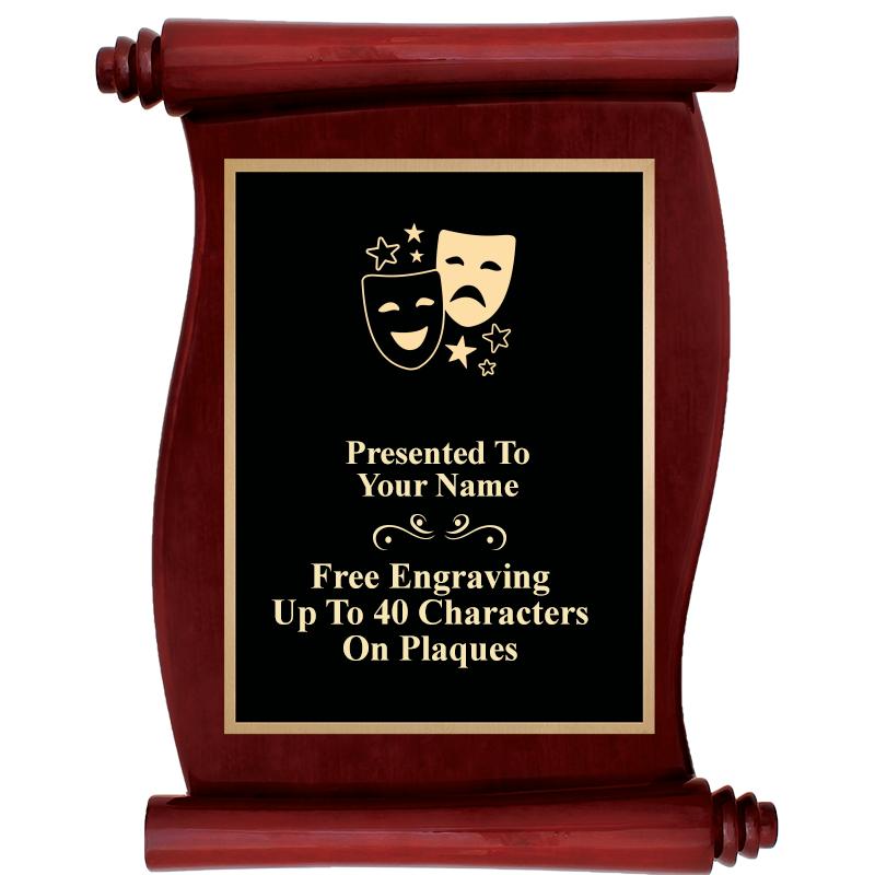 9.5"X12"ROSEWOOD SCROLL PLAQUE