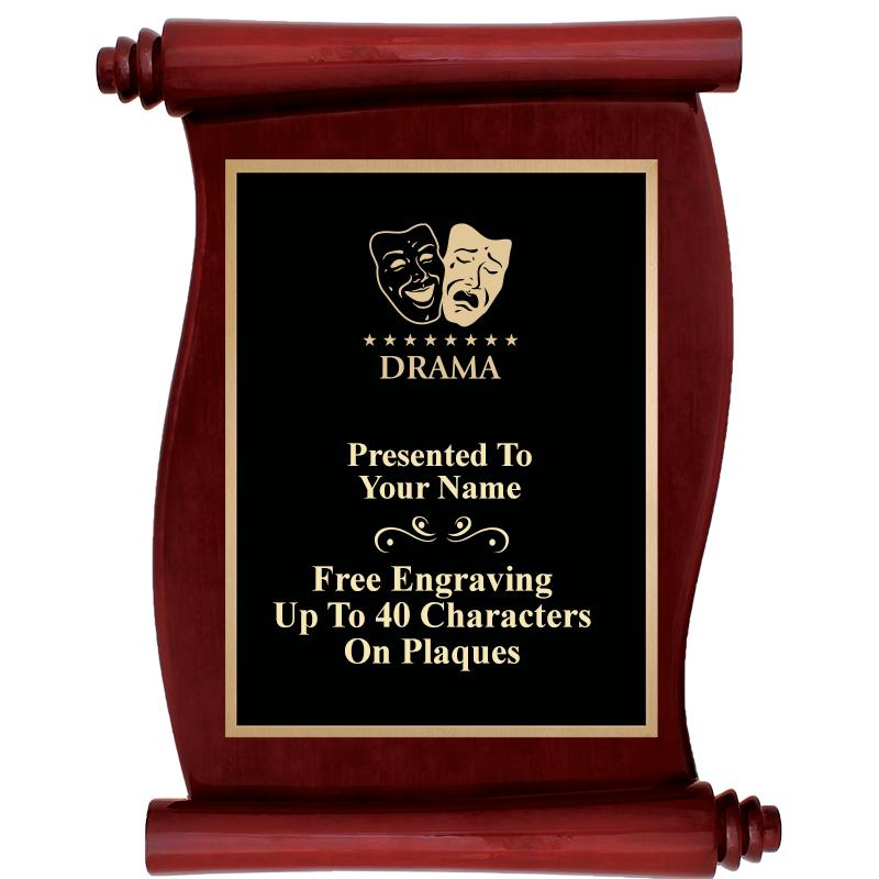 9.5"X12"ROSEWOOD SCROLL PLAQUE