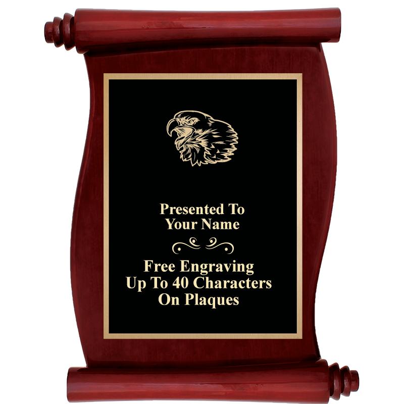 9.5"X12"ROSEWOOD SCROLL PLAQUE