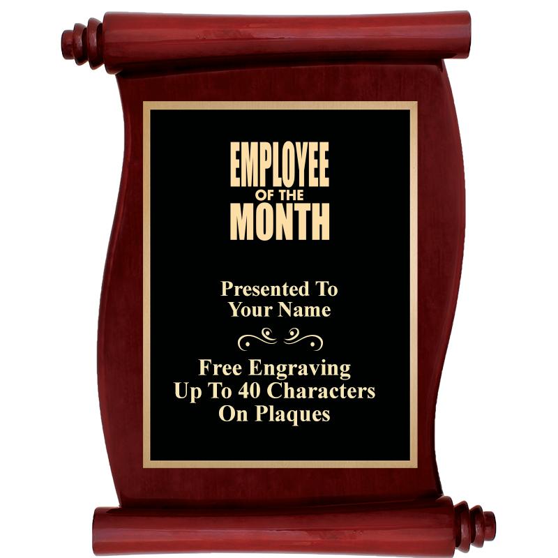 9.5"X12"ROSEWOOD SCROLL PLAQUE