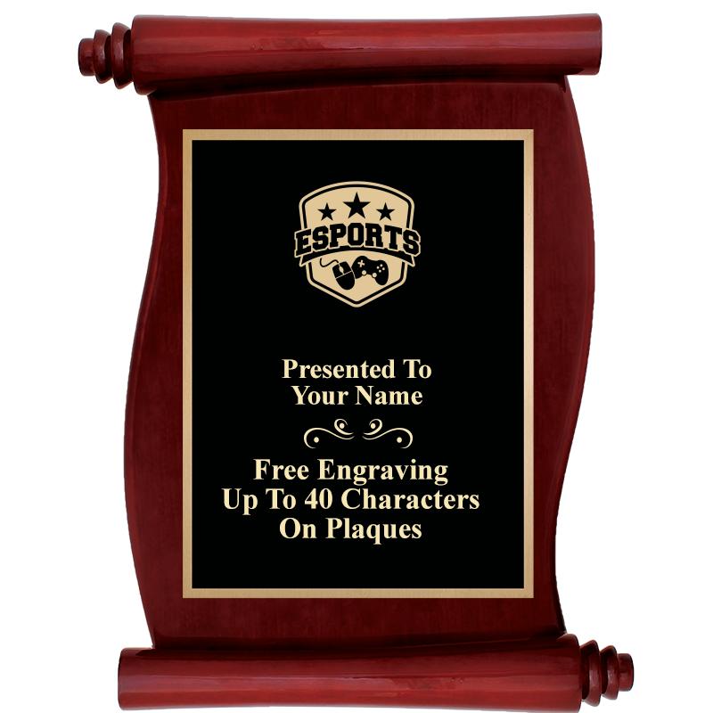 9.5"X12"ROSEWOOD SCROLL PLAQUE