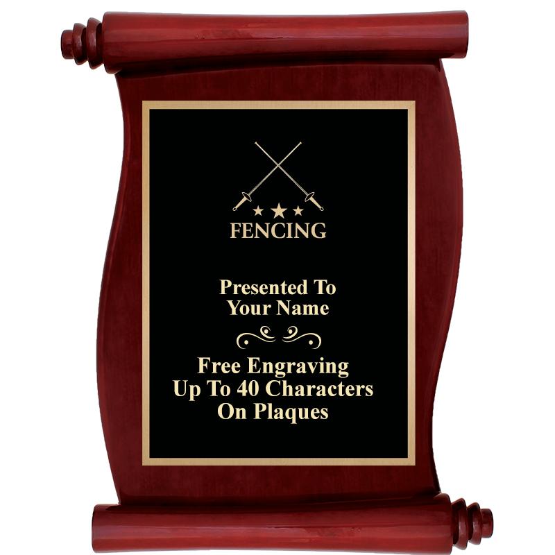 9.5"X12"ROSEWOOD SCROLL PLAQUE