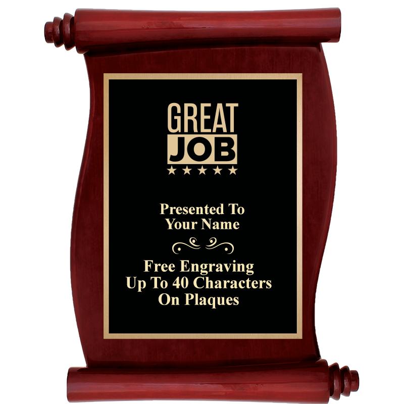 9.5"X12"ROSEWOOD SCROLL PLAQUE