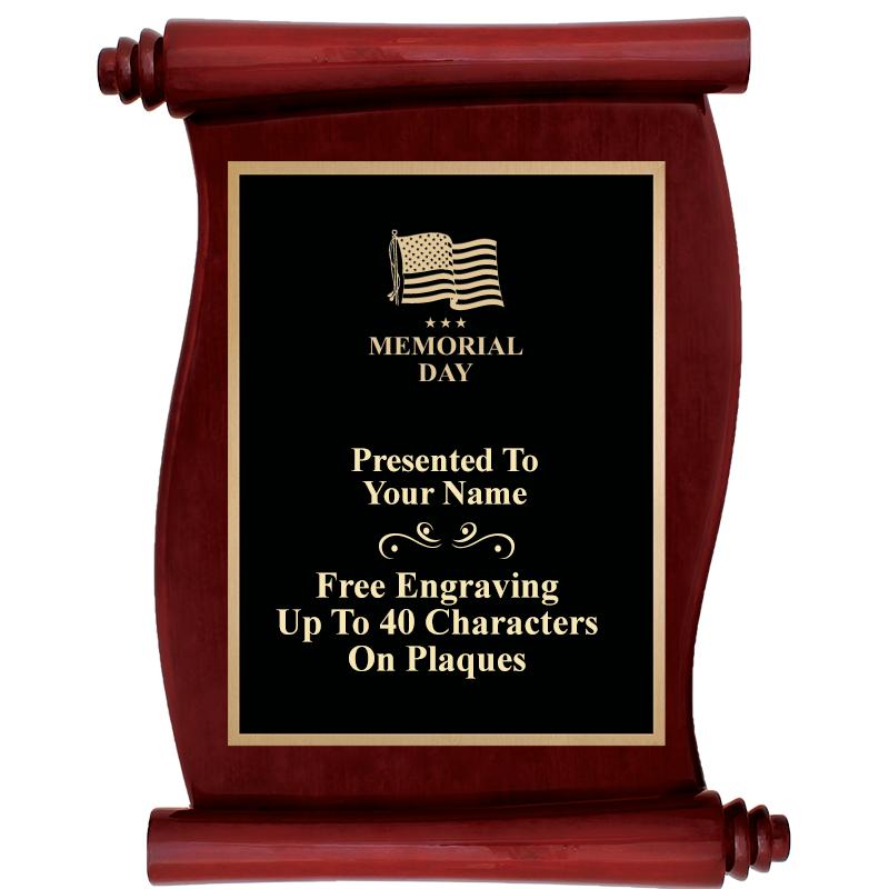 9.5"X12"ROSEWOOD SCROLL PLAQUE