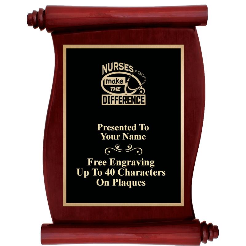 9.5"X12"ROSEWOOD SCROLL PLAQUE