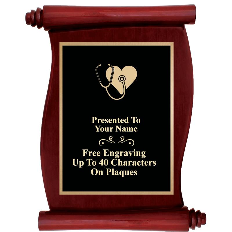 9.5"X12"ROSEWOOD SCROLL PLAQUE