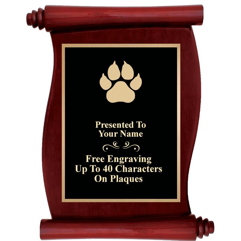 9.5"X12"ROSEWOOD SCROLL PLAQUE