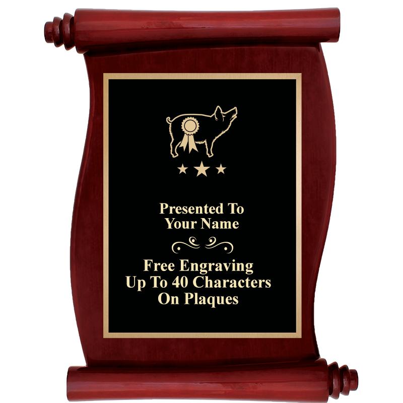 9.5"X12"ROSEWOOD SCROLL PLAQUE