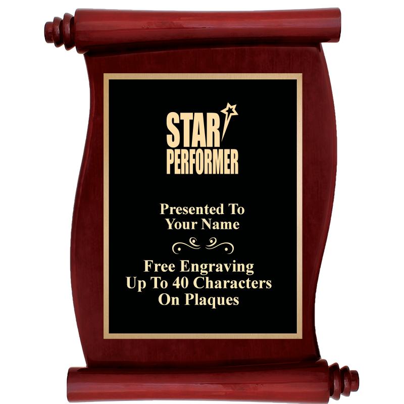 9.5"X12"ROSEWOOD SCROLL PLAQUE