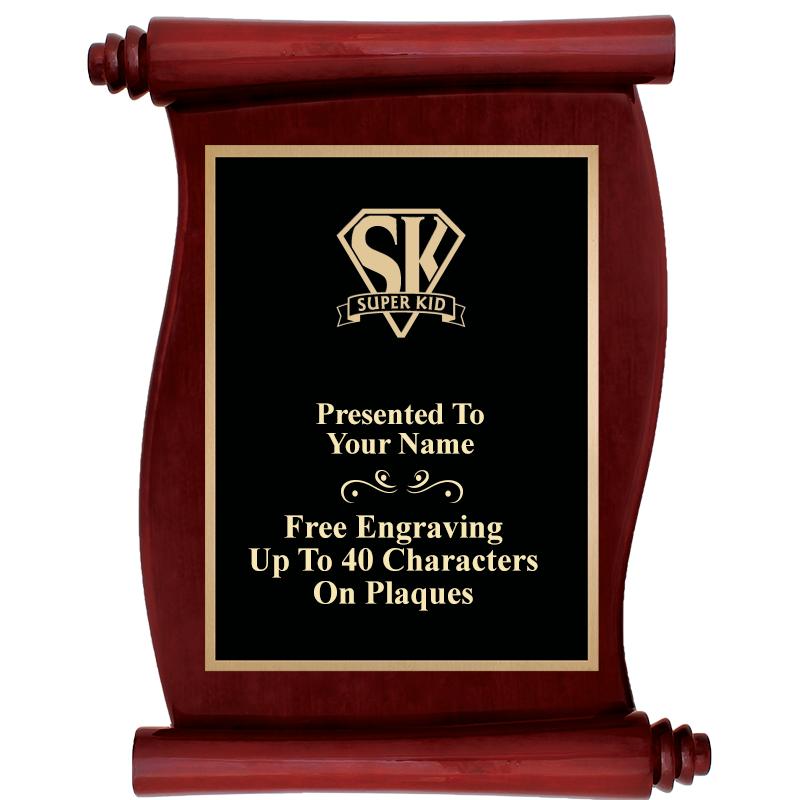 9.5"X12"ROSEWOOD SCROLL PLAQUE