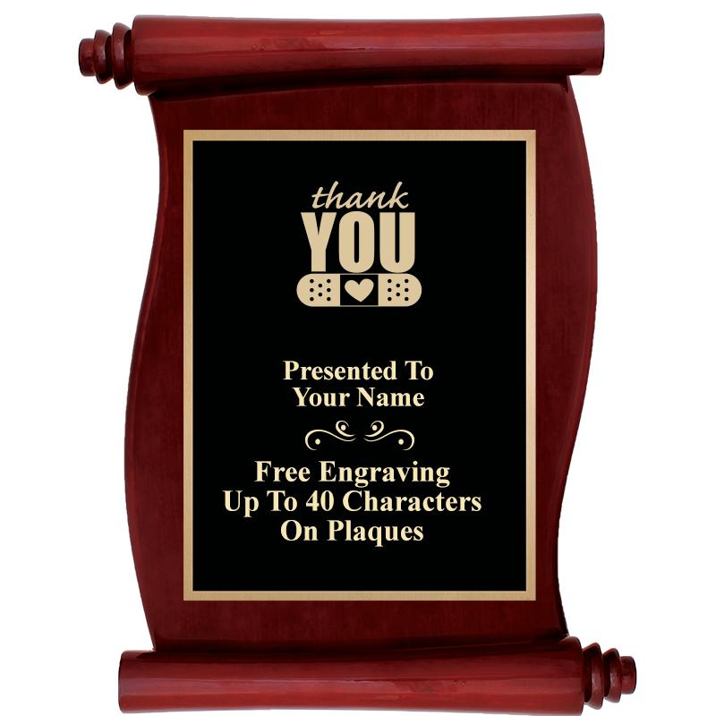 9.5"X12"ROSEWOOD SCROLL PLAQUE