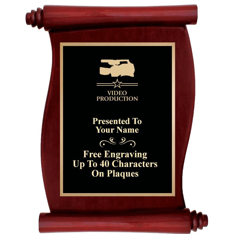 9.5"X12"ROSEWOOD SCROLL PLAQUE