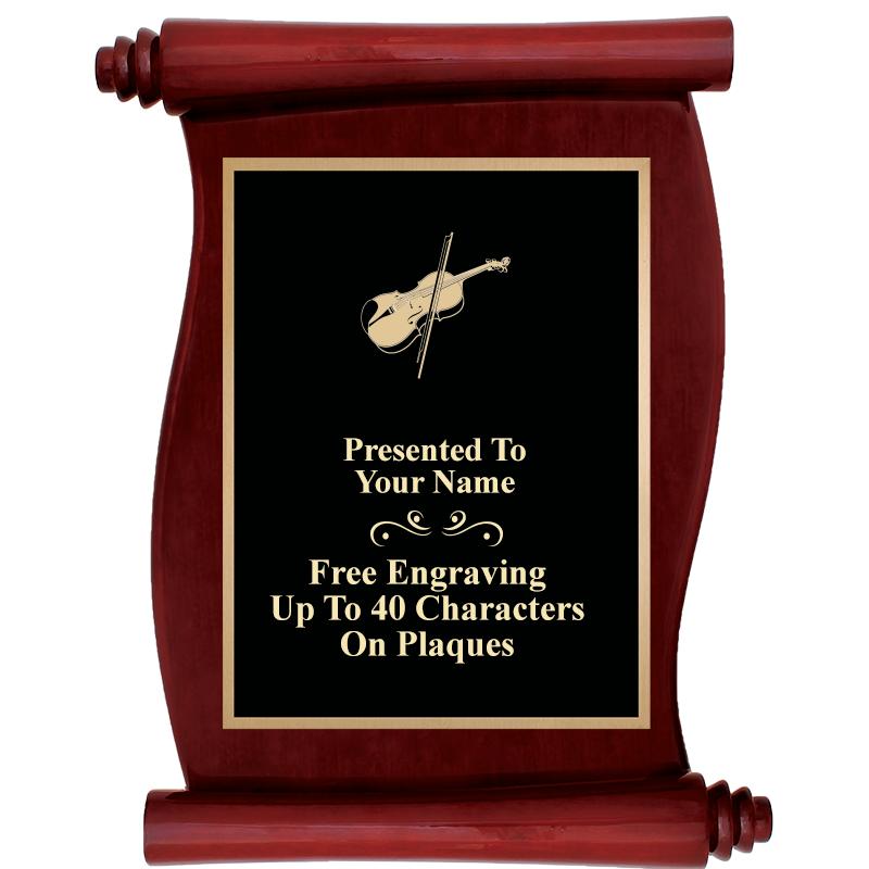 9.5"X12"ROSEWOOD SCROLL PLAQUE