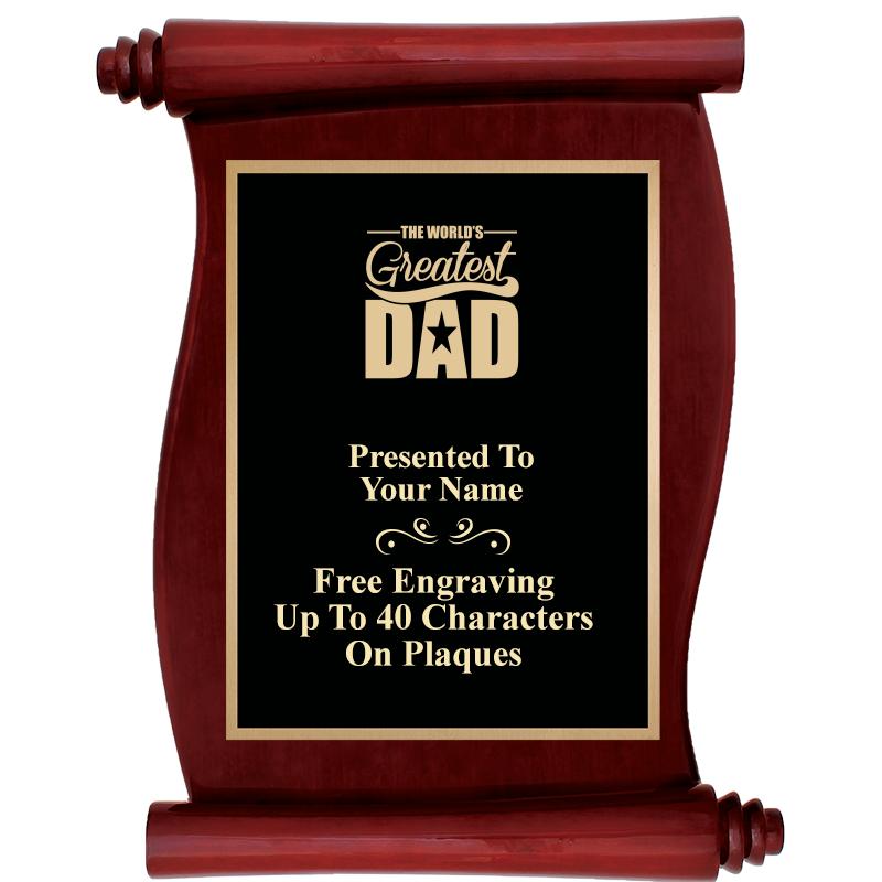 9.5"X12"ROSEWOOD SCROLL PLAQUE