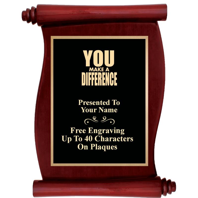 9.5"X12"ROSEWOOD SCROLL PLAQUE