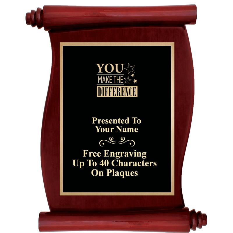 9.5"X12"ROSEWOOD SCROLL PLAQUE